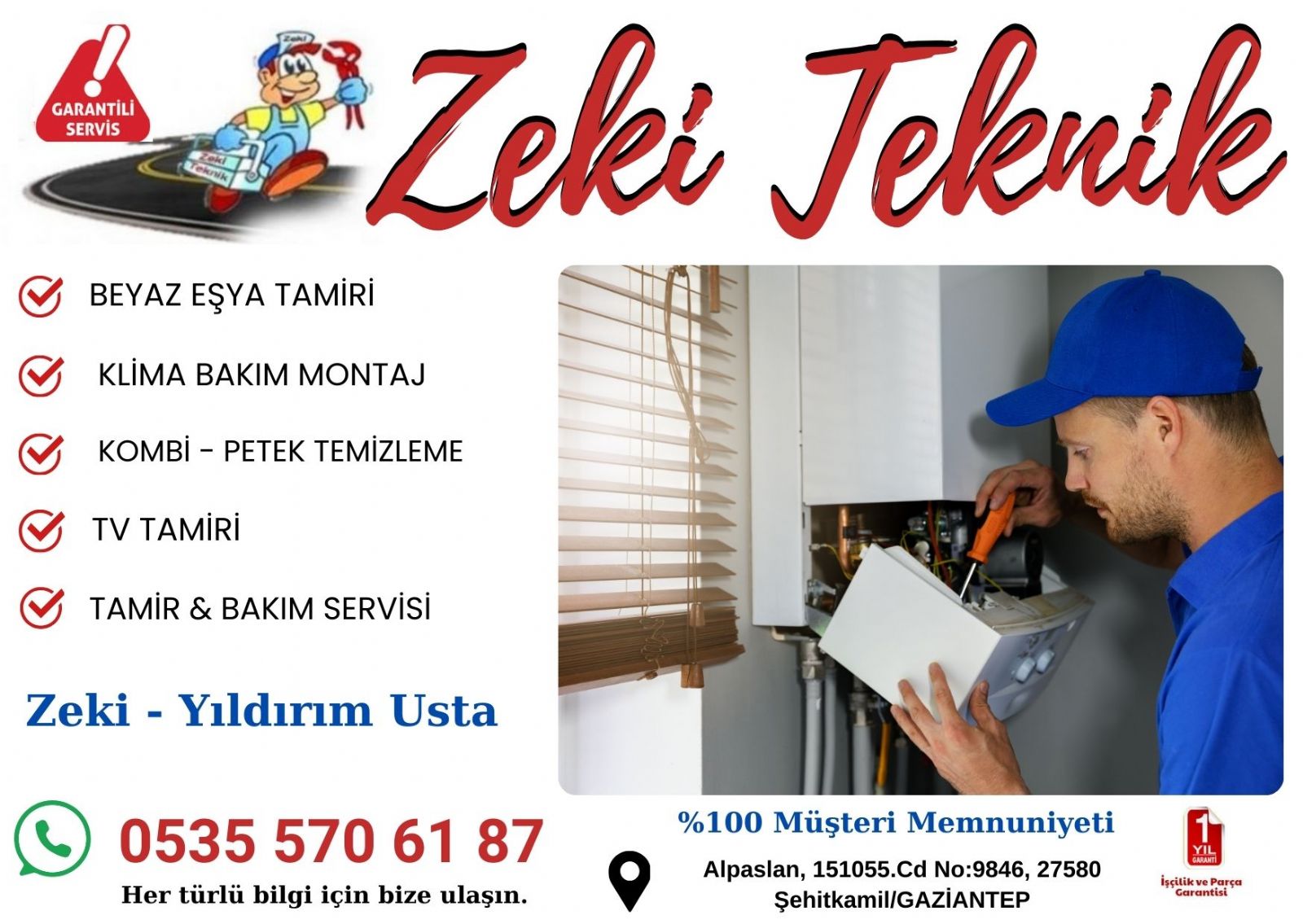 Şehitkamil Demirdöküm Servisi